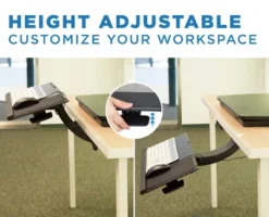 Mount-It! Sit Stand Keyboard Tray, Height Adjustable Under Desk Keyboard And Mouse Drawer With Ergonomic Wrist Rest Pad -Office Supplies Store GUEST 001407c2 7b38 4556 a155 f2c302dc4f94