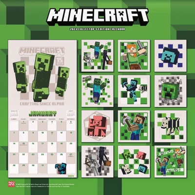 Trends International Inc. 2023-24 Wall Calendar 12.62"x12.37" Minecraft - 15th Anniversary Collector's Edition 5 Trends International Inc. 2023-24 Wall Calendar 12.62"x12.37" Minecraft - 15th Anniversary Collector's Edition - Image 5