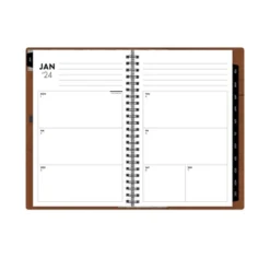 ASMBLD 2024 Refillable Planner 5"x8" Weekly/Monthly Faux Leather Tan -Office Supplies Store GUEST 03b4a727 70f1 4268 9896 e80646112478