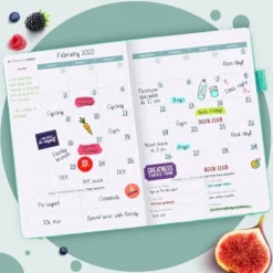 Undated Wellness Planner 6 Months Weekly/Daily 8"x5.5" Turquoise - Clever Fox -Office Supplies Store GUEST 052d8892 ecc7 4dd0 a6d5 7681ea561e7f