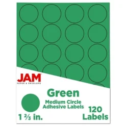 JAM Paper Circle Sticker Seals 1 2/3" 120ct -Office Supplies Store GUEST 071990f0 bad3 4c02 9408 e663a3aa0ba9