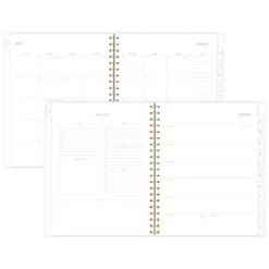 Sugar Paper Essentials 2024 Planner 11"x9.5" Weekly/Monthly Frosted Pink