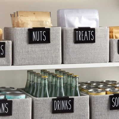 Talented Kitchen 18 Piece Black Label Holders Home Organization System, Removable Metal Clips For Pantry Baskets, Storage Bins, 3.5 X 2.5 In 1 Talented Kitchen 18 Piece Black Label Holders Home Organization System, Removable Metal Clips For Pantry Baskets, Storage Bins, 3.5 X 2.5 In