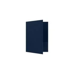 LUX 9 X 12 Presentation Folders Standard Two Pocket Dark Blue Linen 25/Pack (PF-DBLI-25)