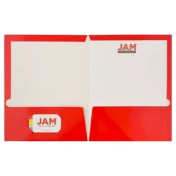 JAM 6pk Glossy Paper Folder 2 Pocket - Red