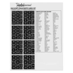 Talented Kitchen 136 Chalkboard Pantry Labels For Food Containers, Preprinted White Script On Black Stickers For Jars, Kitchen Organization -Office Supplies Store GUEST 0ecacdbe 88a4 4976 bc01 da44d0a92edf