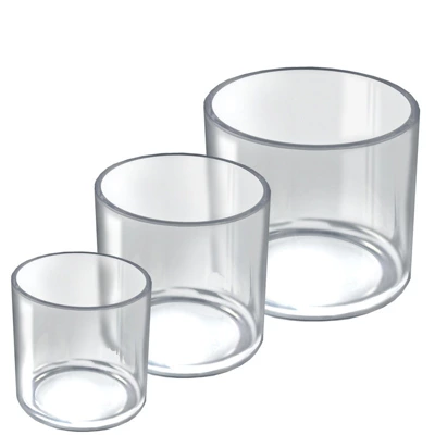 Azar Displays 4", 5", 6" Dia. Deluxe Clear Acrylic Cylinder Bin Set For Counter 2 Azar Displays 4", 5", 6" Dia. Deluxe Clear Acrylic Cylinder Bin Set For Counter - Image 2