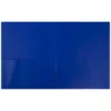 JAM 6pk POP 2 Pocket School Presentation Plastic Folders Blue