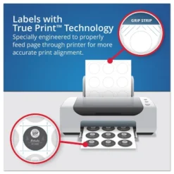 Avery Round True Print Labels 2 1/2" Dia White 90/Pack 22830 -Office Supplies Store GUEST 1265809e 0899 441f bb89 0298e42981cc
