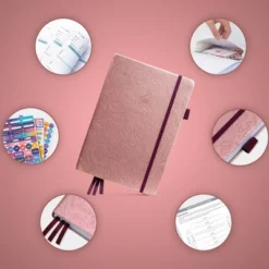 Undated Planner Food Journal 5.5"x8" Rose Gold - Clever Fox