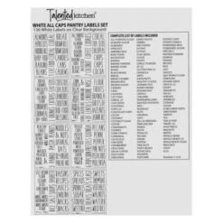 Talented Kitchen 136 Pantry Labels For Food Containers, Preprinted White All Caps On Clear Stickers For Jars, Kitchen Canisters -Office Supplies Store GUEST 132408fe 258c 4f23 bcc6 f8bb7be3c2bb