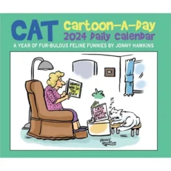 Willow Creek Press 2024 Daily Desk Calendar 5.2"x6.2" Cat Cartoon-A-Day By Jonny Hawkins -Office Supplies Store GUEST 145cea67 e3e3 486a 9bed cf34131889e6