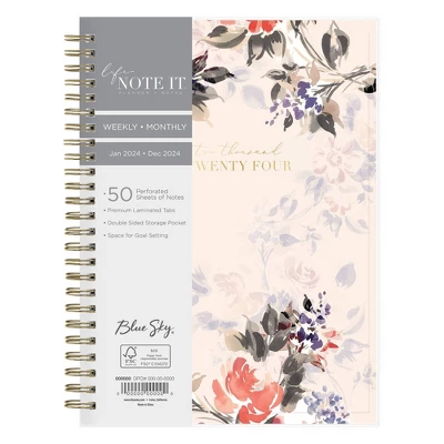 Blue Sky Life - Note It 2024 Planner With Notes Pages 5.875"x8.625" Weekly/Monthly Clear Pocket Cover Mallory 2 Blue Sky Life - Note It 2024 Planner With Notes Pages 5.875"x8.625" Weekly/Monthly Clear Pocket Cover Mallory - Image 2