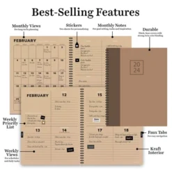 TF Publishing 2024 Weekly/Monthly Planner 11"x9" Book Bound -Office Supplies Store GUEST 180648ea c707 4a3c 9352 16cf6dfc55f4
