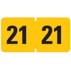 Smead ETYJ Color-Coded Year Label, 2021, Label Roll, Yellow, 500 Per Roll (68321)