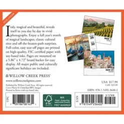 Willow Creek Press 2024 Daily Desk Calendar 5.2"x6.2" Italy