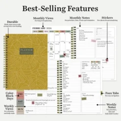 TF Publishing 2024 Weekly/Monthly Planner 8"x6.5" Golden Foliage -Office Supplies Store GUEST 1aea8b17 674f 4f8a 9055 3838ff9c82e5