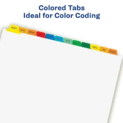 Avery Print & Apply Clear Label Dividers W/Color Tabs 12-Tab Letter 5 Sets 11405 -Office Supplies Store GUEST 1b103ab6 41be 461e a479 a26c4a162471