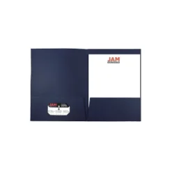 JAM Paper Two-Pocket Textured Linen Business Folders Navy Blue Bulk 50/Box 386LNAC -Office Supplies Store GUEST 1c0ca059 7a14 4b67 80fc 2e9fe0d5279e