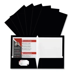 Universal Laminated Two-Pocket Folder Cardboard Paper Black 11 X 8 1/2 25/Pack 56416 -Office Supplies Store GUEST 1d924dfb 181e 41af 9738 9aff4a30906c