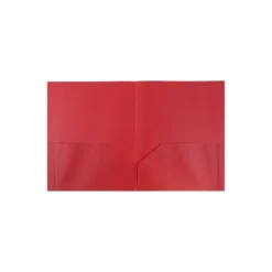 JAM Paper Pop 2-Pocket Presentation Folder Red 96/Box 382EREDB