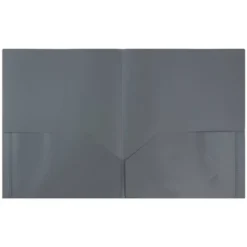 JAM 6pk 2 Pocket Plastic Folder - Gray