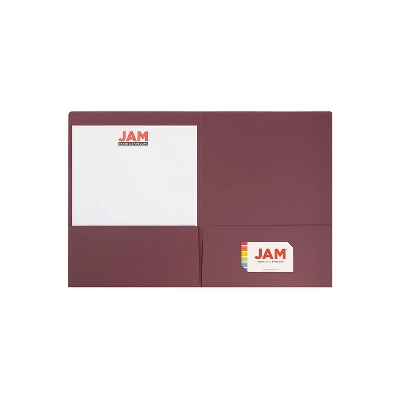 JAM Paper 2-Pocket School Folders Burgundy 100/Pack (166628527CZ) 2 JAM Paper 2-Pocket School Folders Burgundy 100/Pack (166628527CZ) - Image 2