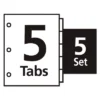 Avery Print & Apply Clear Label Dividers W/White Tabs Copiers 5-Tab Letter 5 Sets 11421