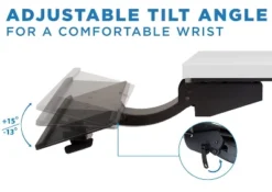 Mount-It! Sit Stand Keyboard Tray, Height Adjustable Under Desk Keyboard And Mouse Drawer With Ergonomic Wrist Rest Pad