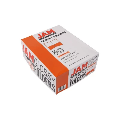 JAM Paper Laminated Two-Pocket Glossy Presentation Folders Orange 385GORD 6 JAM Paper Laminated Two-Pocket Glossy Presentation Folders Orange 385GORD - Image 6