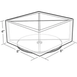 Azar Displays Deluxe Clear Square Bin Four Compartment Revolving Desk Organizer 8"W X 8"D X 4"H -Office Supplies Store GUEST 223c5c50 976b 46b5 aed3 08daf41c14cc