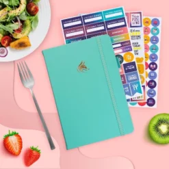 Undated Wellness Planner 6 Months Weekly/Daily 8"x5.5" Turquoise - Clever Fox -Office Supplies Store GUEST 224b3f70 343e 4801 96ff b6b4169739ba