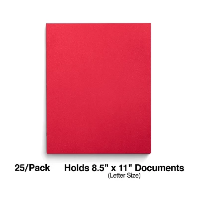 Staples School Grade 2 Pocket Folder With Fasteners Red 25/Box 27540-CC 1 Staples School Grade 2 Pocket Folder With Fasteners Red 25/Box 27540-CC
