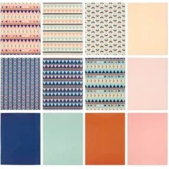 Blue Panda 12 Pack Geometric 2-Pocket Folders, Letter Size Decorative Folders With Pockets For Office, School, 6 Designs, 6 Solid Colors, 9.25 X 12 -Office Supplies Store GUEST 2639109d 4330 4334 b3bc 949269254fc3