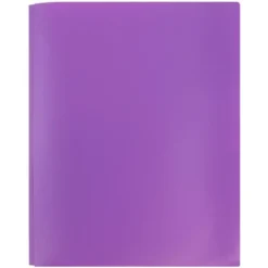 JAM 6pk POP 2 Pocket School Presentation Plastic Folders With Prong Fasteners Purple -Office Supplies Store GUEST 2719898b af99 4d03 a444 f20e5d6d881f