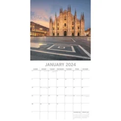The Gifted Stationery 2024 Square Wall Calendar, Italy, 16-Month Passport Collection Theme With 180 Reminder Stickers (12x12 In)