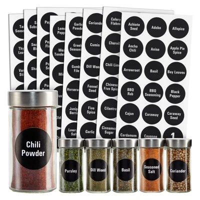Talented Kitchen 144 Round 1.5" Spice Jar Labels Preprinted, Chalkboard Seasoning Spice Labels Stickers + Numbers For Kitchen Organization And Storage 6 Talented Kitchen 144 Round 1.5" Spice Jar Labels Preprinted, Chalkboard Seasoning Spice Labels Stickers + Numbers For Kitchen Organization And Storage - Image 6