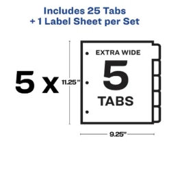 Avery Print & Apply Clear Label Dividers W/White Tabs 5-Tab 11 1/4 X 9 1/4 5 Sets 11440 -Office Supplies Store GUEST 2a671644 43e6 415f a092 d60b5e736d41