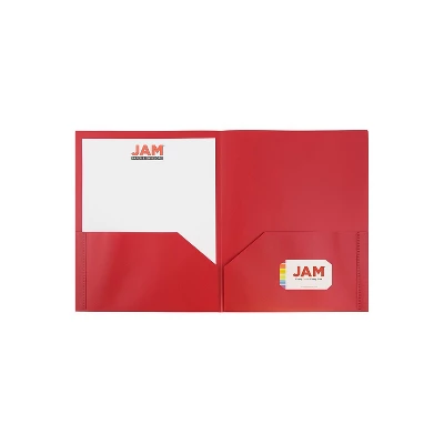 JAM Paper Pop 2-Pocket Presentation Folder Red 96/Box 382EREDB 2 JAM Paper Pop 2-Pocket Presentation Folder Red 96/Box 382EREDB - Image 2