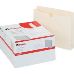 Universal Economical File Jackets With Two Inch Expansion Letter 11 Point Manila 50/Box 76300