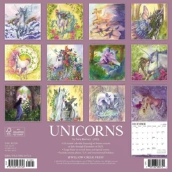 Willow Creek Press 2024 Wall Calendar 12"x12" Unicorns By Sara Burrier