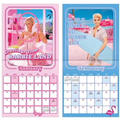 Trends International Inc. 2023-24 Wall Calendar 12"x12" Barbie: The Movie 5 Trends International Inc. 2023-24 Wall Calendar 12"x12" Barbie: The Movie - Image 5