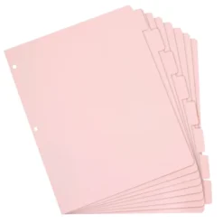 Paper Junkie 12 Sets Pink 8 Tab Dividers For 3 Ring Binder, Binder Separators With Tabs, Bulk Pack Of 96 Total Page Dividers, Letter Size, 9.5x11 In -Office Supplies Store GUEST 33ff9ade 34a4 499f 89af 79198d81a2f2