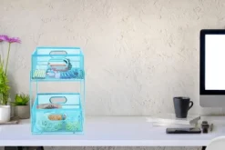 Mind Reader Metal Mesh Organizer [2 TIER] Slide Out Basket Drawer For Kitchen, Bathroom, Office Desk (BLACK) -Office Supplies Store GUEST 36e156c9 a14f 419f 8350 abb197fd7073