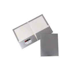 JAM Paper Laminated Two-Pocket Glossy Presentation Folders Silver 385GSID -Office Supplies Store GUEST 3b154357 eec3 46ff b18b e89752caf3e9