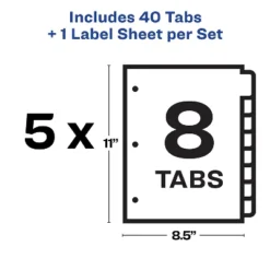 Avery Print & Apply Clear Label Dividers W/Color Tabs 8-Tab Letter 5 Sets 11419 -Office Supplies Store GUEST 3ca06971 2cb6 4a87 bd84 fc2d88698622
