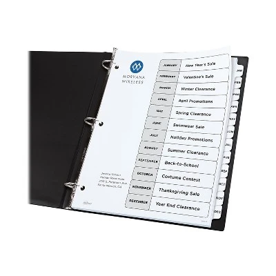 Avery Pre-Printed Monthly Dividers Customizable Table 11826 4 Avery Pre-Printed Monthly Dividers Customizable Table 11826 - Image 4