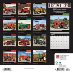 Browntrout 2024 Wall Calendar 12"x12" Tractors
