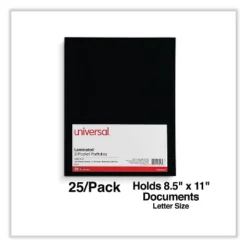 Universal Laminated Two-Pocket Folder Cardboard Paper Black 11 X 8 1/2 25/Pack 56416 -Office Supplies Store GUEST 42013b74 c09d 46f9 9855 2fcd57b9cfbd