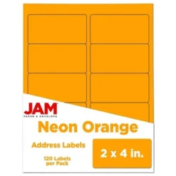 JAM Paper Mailing Labels 2" X 4" 120ct -Office Supplies Store GUEST 43cbc4d0 57d4 45c4 8176 fabc5c7de413